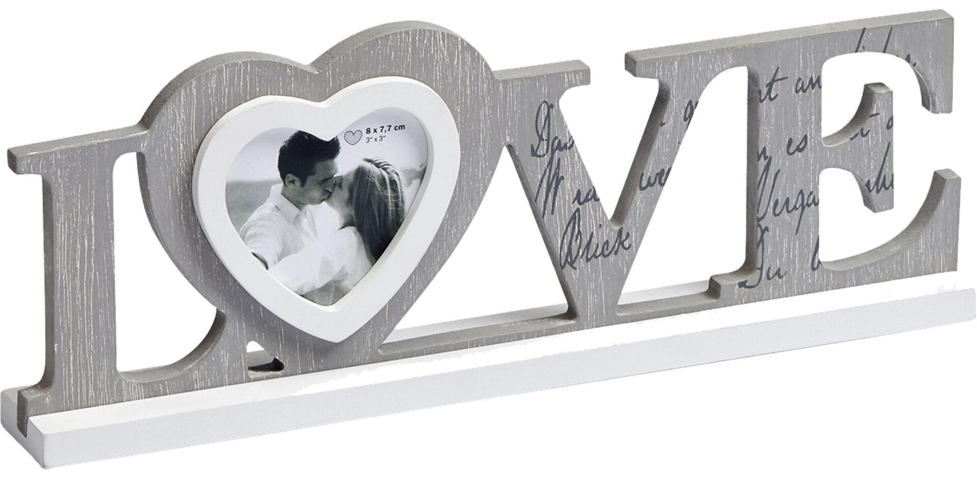 Moldura Individual LOVE 9x9cm (Cinzento) - WALTHER DESIGN