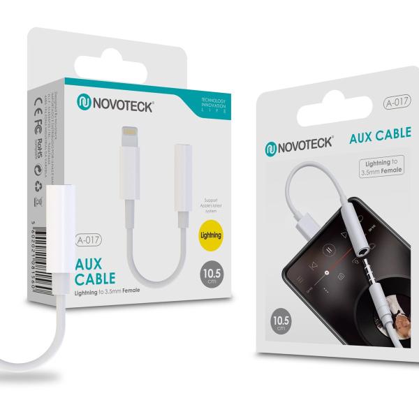 Conversor Lightning To Jack 3.5 NOVOTECK A-017