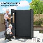 Abrigo de Jardim 1,09 m² 128x104x196 cm com Base Porta com Fechadura Janela e Ventilação, Cinzento Escuro