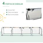 Estufa para Jardim Estufa Pequena para Cultivo de Plantas com 4 Janelas 395x100x80 cm Transparente e Verde