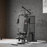 Máquina Multi Estação de Musculação com Placas de Peso de 45kg Carga Máxima 120kg para Treinamento Fitness 150x110x210cm Preto