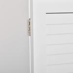 Armário Casa de Banho de Parede com 2 Portas de Persiana Prateleira Interior e Barra para Toalhas Móvel Auxiliar Suspenso Moderno Multiuso para Cozinha 60x23x60cm Branco