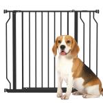 Barreira de Segurança para Cães Extensível para Escadas e Portas 75 - 95 cm com 1 Extensão e 10 cm Altura 76 cm Preto