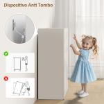 Sapateira de 6 Níveis com 2 Portas em Branco Brilhante com Fechamento Suave e Prateleiras Ajustáveis 70x33,5x95 cm Branco