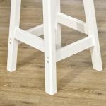 Conjunto de Mesa com 1 Gaveta 2 Prateleiras Cesta Removível e Suporte para Garrafas 119x38,5x88,5cm e 2 Bancos 29x29x55cm Branco