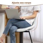 Conjunto de 2 Bancos de Bar Giratórios com Encosto Curvado e Apoio para os Pés Estofados em PU 47x54,5x97,5 cm Branco