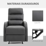 Poltrona Relax com cadeira reclinável manual de até 160° 65x89x100cm