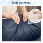 Poltrona de Massagem Reclinável com 2 Zonas de Massagem 8 Programas e 5 Níveis de Intensidade 68x88x98 cm Azul Escuro