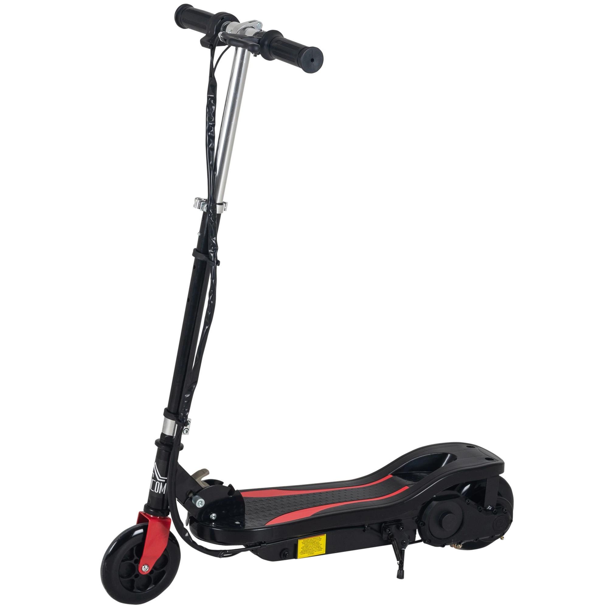 Trotinete Elétrico Dobrável para Crianças de 7 - 14 anos Suporta até 50kg com Altura Ajustável 75x36x82 - 93cm Preto
