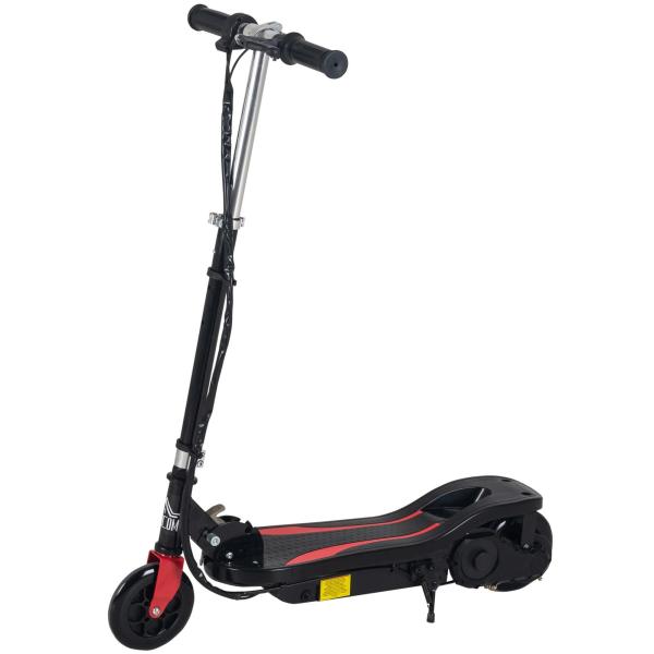 Trotinete Elétrico Dobrável para Crianças de 7 - 14 anos Suporta até 50kg com Altura Ajustável 75x36x82 - 93cm Preto