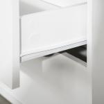 Cómoda com 5 Gavetas Cómoda de Quarto com Pés de Madeira Estilo Nórdico 99x39x101 cm Branco e Carvalho