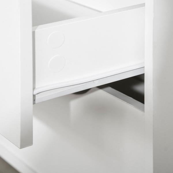 Cómoda com 5 Gavetas Cómoda de Quarto com Pés de Madeira Estilo Nórdico 99x39x101 cm Branco e Carvalho