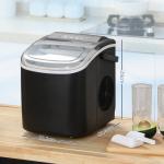 Máquina de Fazer Gelo Silenciosa 12 kg em 24 Horas 9 Cubos em 6 - 12 Minutos Depósito de Água 1,3 L 22,2x29,4x29 cm Preto