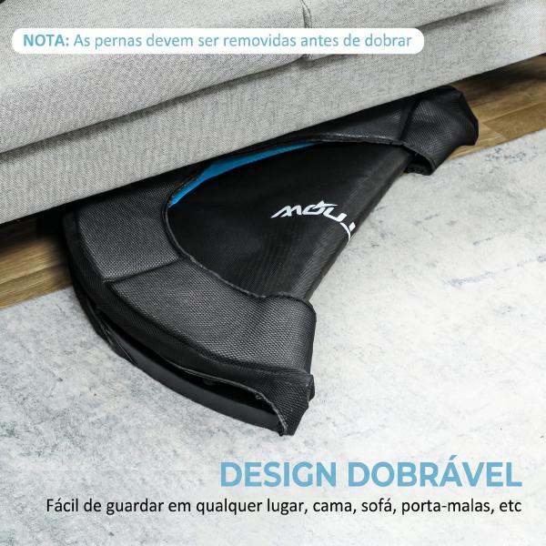 Trampolim Fitness Ø102 cm Trampolim Fitness Dobrável com Estrutura de Aço Antiderrapante Ø102x22 cm Azul