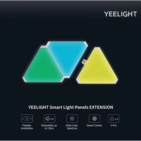 Conjunto 3x Painéis Inteligentes de Extensão LED RGB Wi - Fi/Bluetooth 2W - YEELIGHT