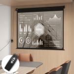 Ecrã de Projeção Elétrico 100" 4:3 com Comando à Distância para Interior e Exterior Preto