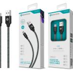 Cabo Type-C 6A 50W 1M Negro Durabilidade Nylon Trançado S-065