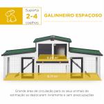 Coelheira de Madeira Gaiola para Coelhos com Teto Rebatível Escada e Bandeja Amovível para Exterior 197x49x86 cm Cinza