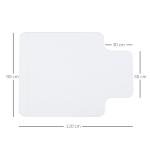 Tapete Protetor para Cadeira de Escritório 90x120 cm Protetor de Chão de PVC Transparente