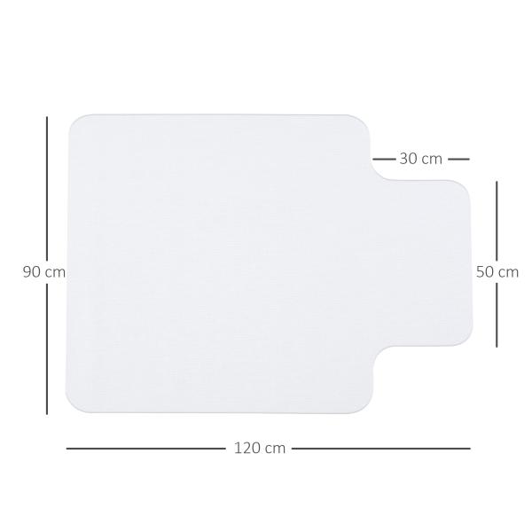Tapete Protetor para Cadeira de Escritório 90x120 cm Protetor de Chão de PVC Transparente