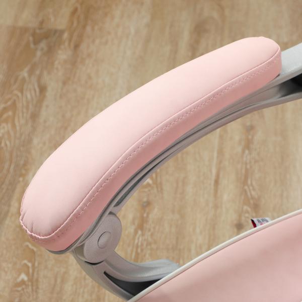 Cadeira Gaming Cadeira de Escritório Reclinável Apoio para os Pés Retrátil Suporte Lombar e Almofada para a Cabeça 63x63x115,5 - 123 cm Rosa
