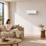 Aquecedor Elétrico Cerâmico de Parede 2000W com 3 Modos Temporizador Detecção de Janelas Abertas 54x18,7x12,3 cm Branco