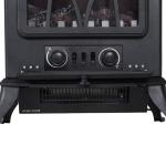 Lareira Elétrica Portátil Lareira Elétrica com Efeito de Chama Realista Potência 1000W/2000W 45x28,5x54cm Preto