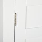 Armário Casa de Banho de Parede com Prateleiras Ajustáveis e Portas com Fechadura Magnéticas 58x24x60 cm Branco