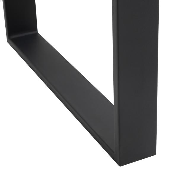 Conjunto de 2 Pés para Mesa de Aço 60x72 cm Pernas Quadradas de Mesa para Móveis de Bricolage Preto