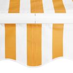 Toldo Manual Retrátil 350x250 cm Toldo Exterior para Terraço com Ângulo Ajustável Braço Articulado Montagem à Parede Estrutura de Alumínio Anti - UV e Impermeável para Jardim Laranja