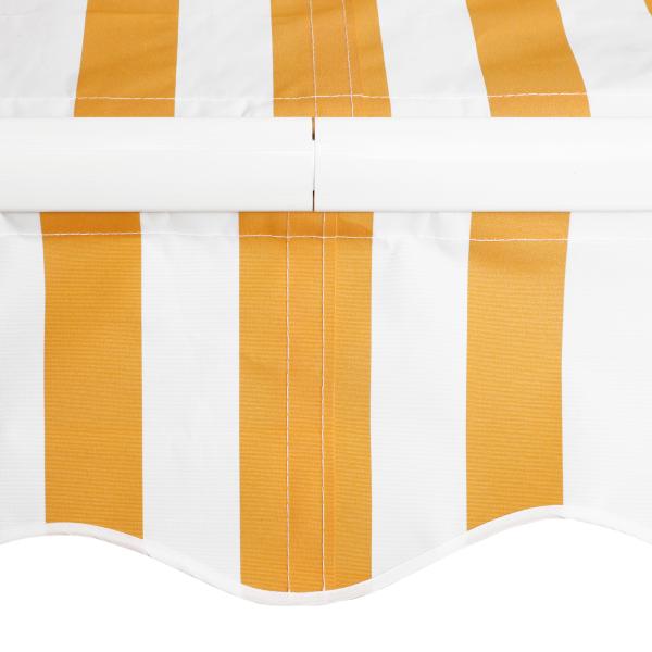 Toldo Manual Retrátil 350x250 cm Toldo Exterior para Terraço com Ângulo Ajustável Braço Articulado Montagem à Parede Estrutura de Alumínio Anti - UV e Impermeável para Jardim Laranja