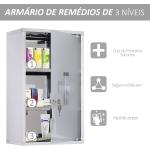 Armário em Casa de banho Armazenar Medicamentos 50x30x18 cm primeiros socorros aço inoxidável