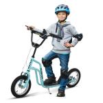 Trotinete para Crianças com Guiador Ajustável em Altura Travão Duplo e Estrutura de Aço 120x58x75 - 80 cm Azul