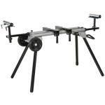 Suporte universal para serra de esquadria dobrável com distância de trabalho ajustável 123,5 - 245x73x96 cm Preto