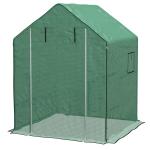 Cobertura de Substituição para Estufa 140x143x190 cm com Janela Porta Anti - UV Proteção de Plantas para Jardim Verde