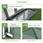 Galinheiro de Madeira de Pinho para 1 - 2 Galinhas com Caixa Ninho Bandeja e Espaço para Correr 196x76x97 cm Verde