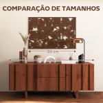 Decoração de Parede em Madeira 3D 3 Peças 40x80 cm Adornos de Parede com Padrão de Folhas Tropicais Nogueira