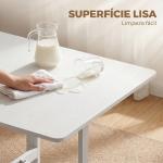 Mesa Dobrável de Cozinha para 4 - 6 Pessoas Mesa de Sala de Jantar Dobrável com Rodas e Laterais Dobráveis 120x80x73 cm Branco