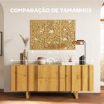 Decoração de Parede de Madeira 3D 3 Peças 40x80 cm Adornos com Padrão de Folhas Tropicais Madeira