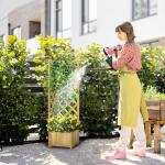 Floreira com Treliça de Madeira para Exterior, Elevada para Plantas Trepadeiras 40x40x145 cm Madeira