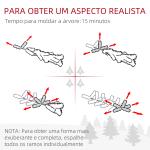Árvore de Natal Artificial Nevado 210cm com 1021 Ramos e Suporte de Metal Árvore Natalina Nevado para Interior Verde