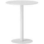 Mesa de Refeição Redonda para 2 Pessoas Mesa de Cozinha de Aço para Interior e Exterior Ø60x72 cm Branco