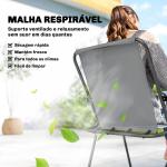 Conjunto de Mesa e Cadeiras de Jardim de 8 Peças com Chapéu de Sol 6 Cadeiras Dobráveis e Mesa de Vidro Cinza