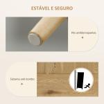 Aparador para Sala de Estar com 3 Portas em Vime Aparador Estilo Boémio, com Prateleiras Ajustáveis 120x40x75 cm Madeira