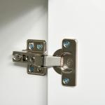 Aparador de Sala de Estar com 3 Portas 2 Gavetas e Prateleira Interior Ajustável Móvel Auxiliar de Armazenamento para Cozinha Dormitório Anti - Rolamento 117x36x74cm Branco