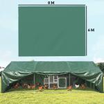 Lona Impermeável Exterior 6x8 m Toldo PE 90 g/m² Proteção UV com Ilhós Reforçados para Lenha Móveis de Jardim Verde