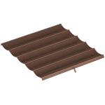 Cobertura para Pérgola 2,5x2,55cm Teto de Substituição Retrátil para Pérgola com 10 Orifícios de Drenagem Café