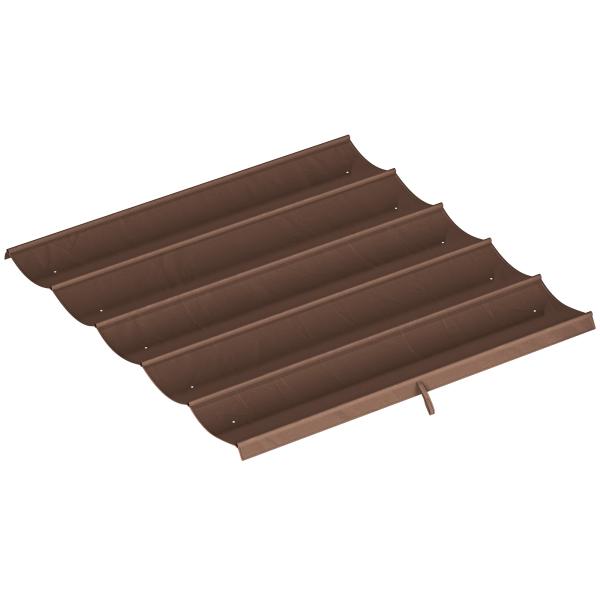 Cobertura para Pérgola 2,5x2,55cm Teto de Substituição Retrátil para Pérgola com 10 Orifícios de Drenagem Café