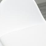 Conjunto de 2 Bancos de Bar Estofados em PU Bancos Altos de Cozinha com Assento de 69 cm 43x43x91 cm Branco