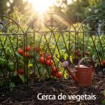 Conjunto de 4 Cercas de Jardim Metálicas 125x56 cm com Design Arqueado Resistentes e Fáceis de Instalar para Pátio Relvado Preto